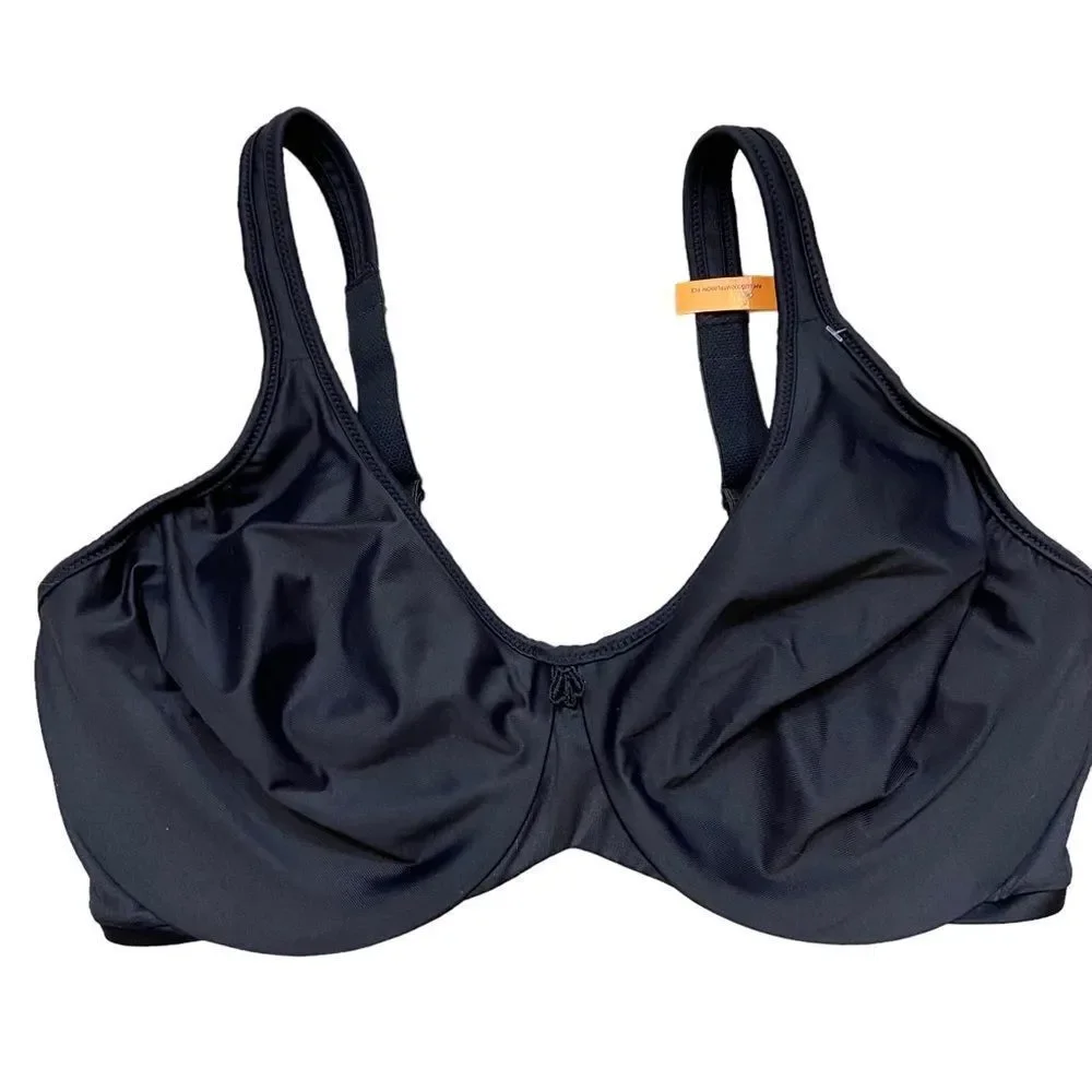 New without Tags Bali Brand Black Satin Bra Size‎ 34DD_10